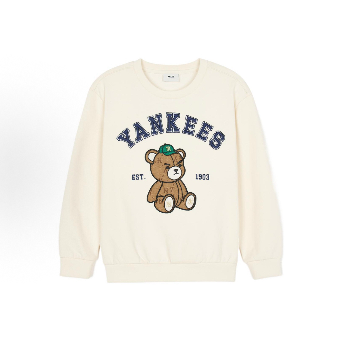 MLB KIDS卫衣纽约洋基队时尚简约舒适长袖 米色 7AMTC0144-50CRD