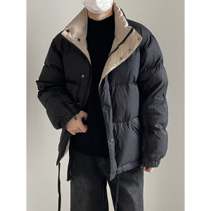 1110-3165-P330简约设计款两面穿羽绒服 保暖90白鸭绒外套 已下架图片