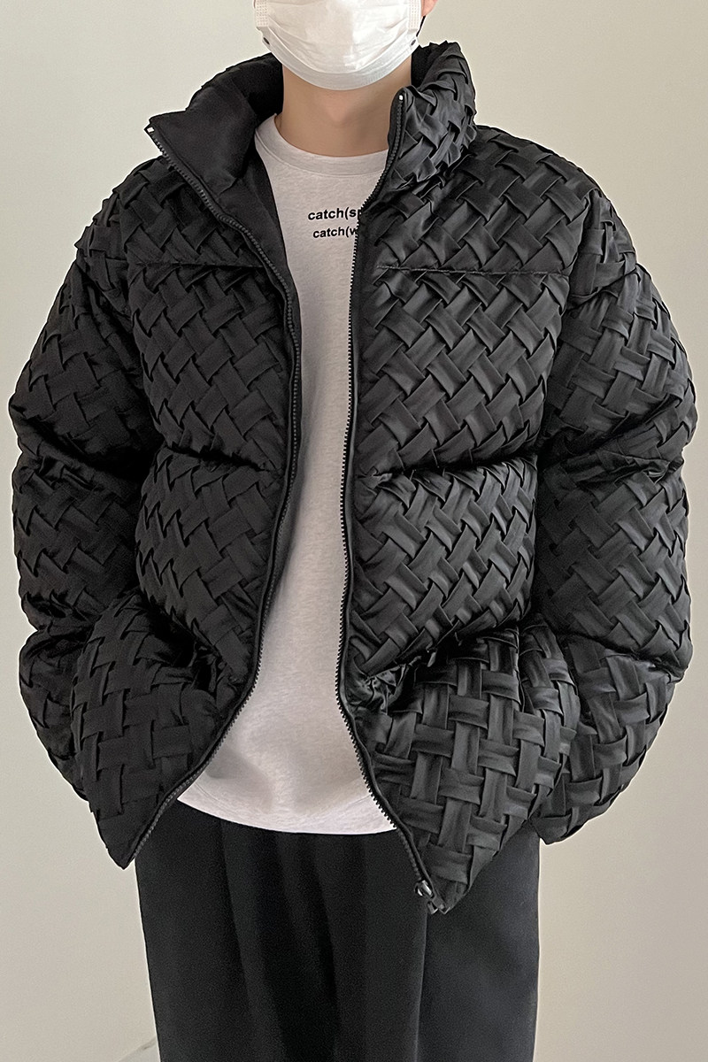 1110-YU077-P240编织棉袄韩风小众设计款棉衣外套保暖棉服潮,男装棉衣,星座1110