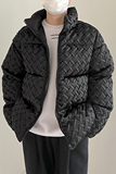 1110-YU077-P240编织棉袄韩风小众设计款棉衣外套保暖棉服潮，男装棉衣，星座1110