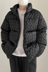 1110-YU077-P240  编织棉袄韩风小众设计款棉衣外套保暖棉服潮图片