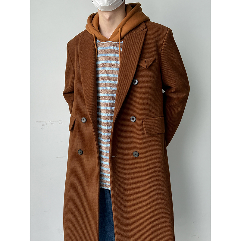 1110-YU070-P185秋冬新款中长款风衣大衣过膝高端外套，男装风衣，星座1110