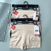 短裤 高腰收腹无缝运动平角裤 健身三分裤 透气瑜伽打底安全裤 女 热裤