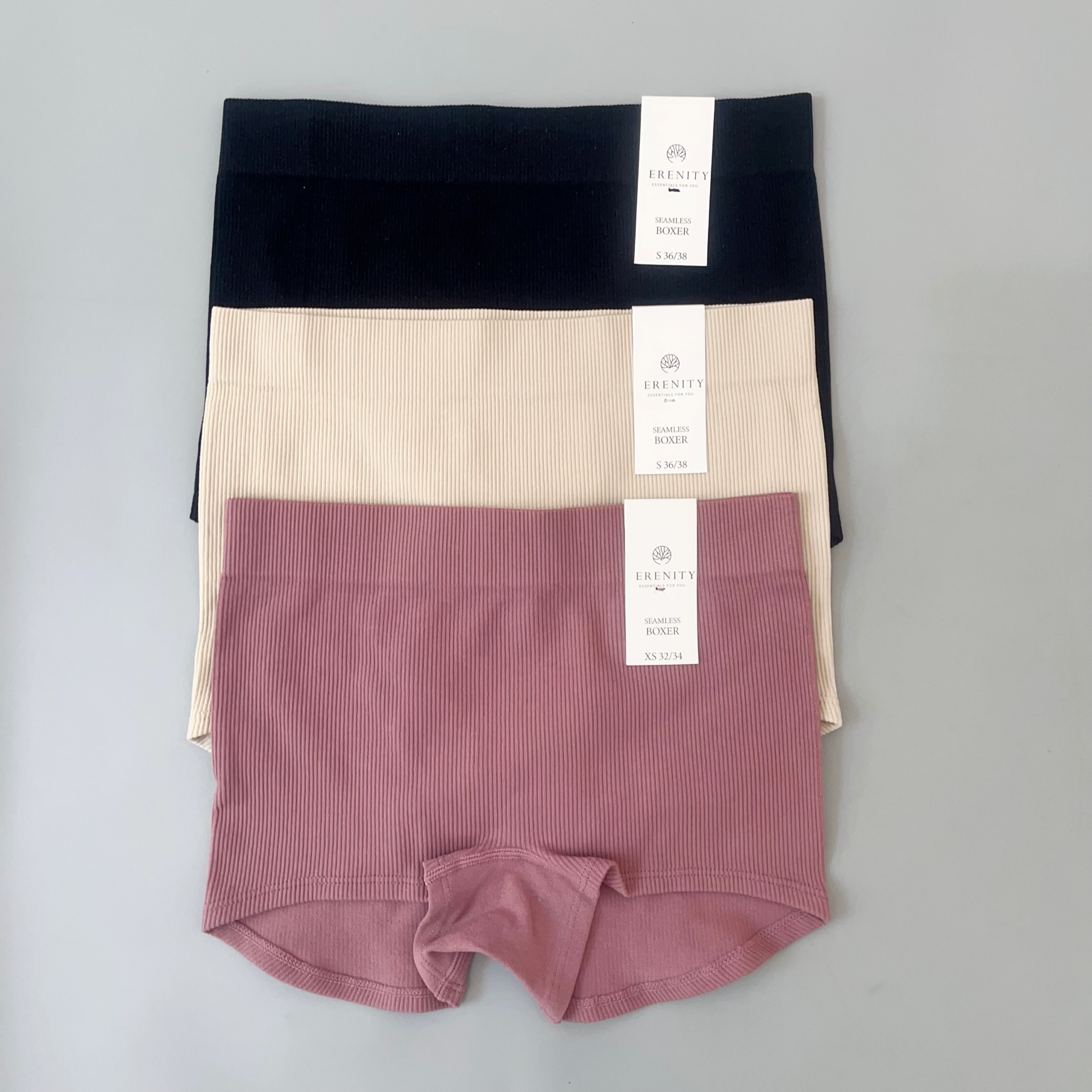 女式无缝螺纹速干高弹平角裤 紧身运动健身三分裤外穿安全裤短裤