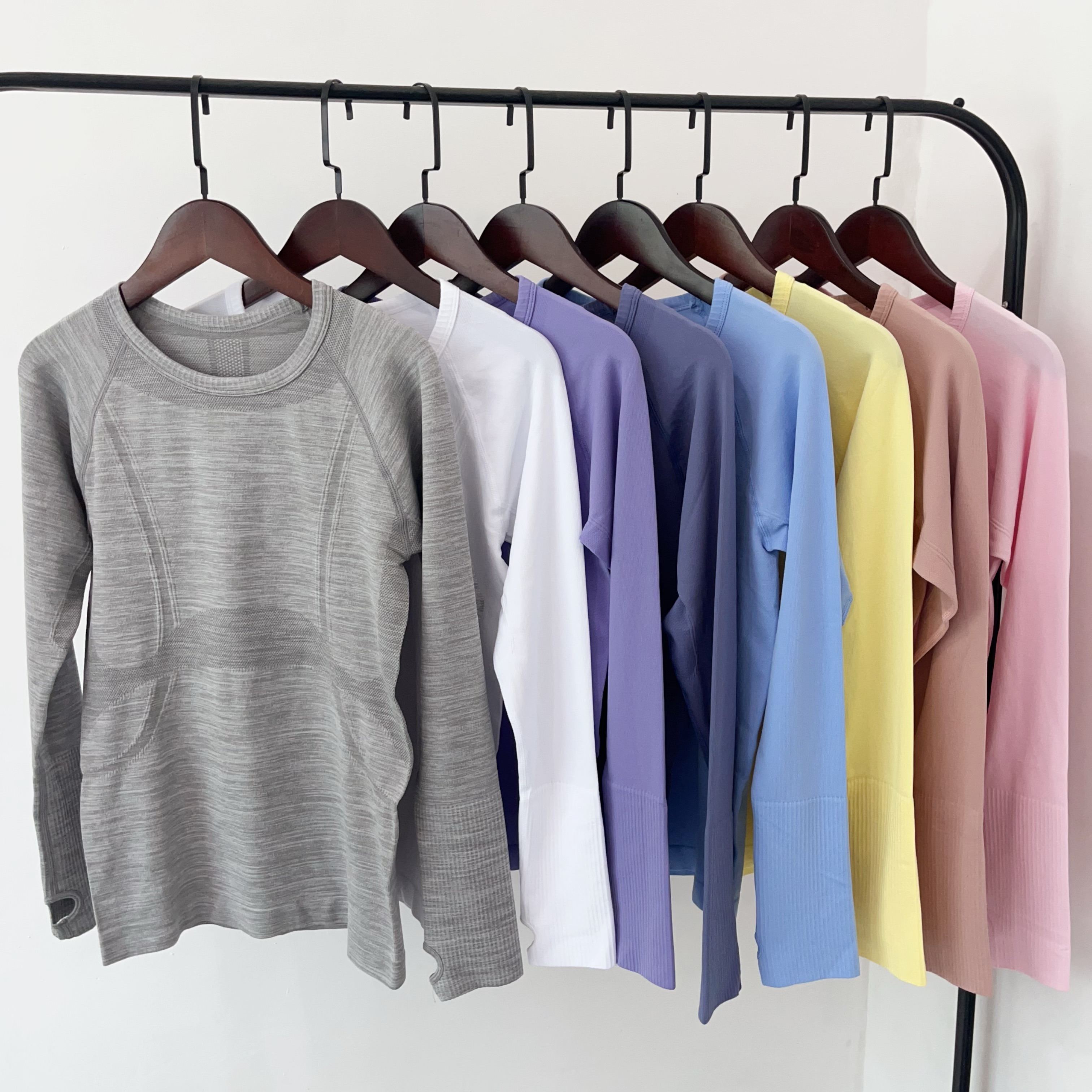 专业速干长袖T恤 女式运动外穿秋冬滑雪打底衫圆领上衣瑜伽健身服