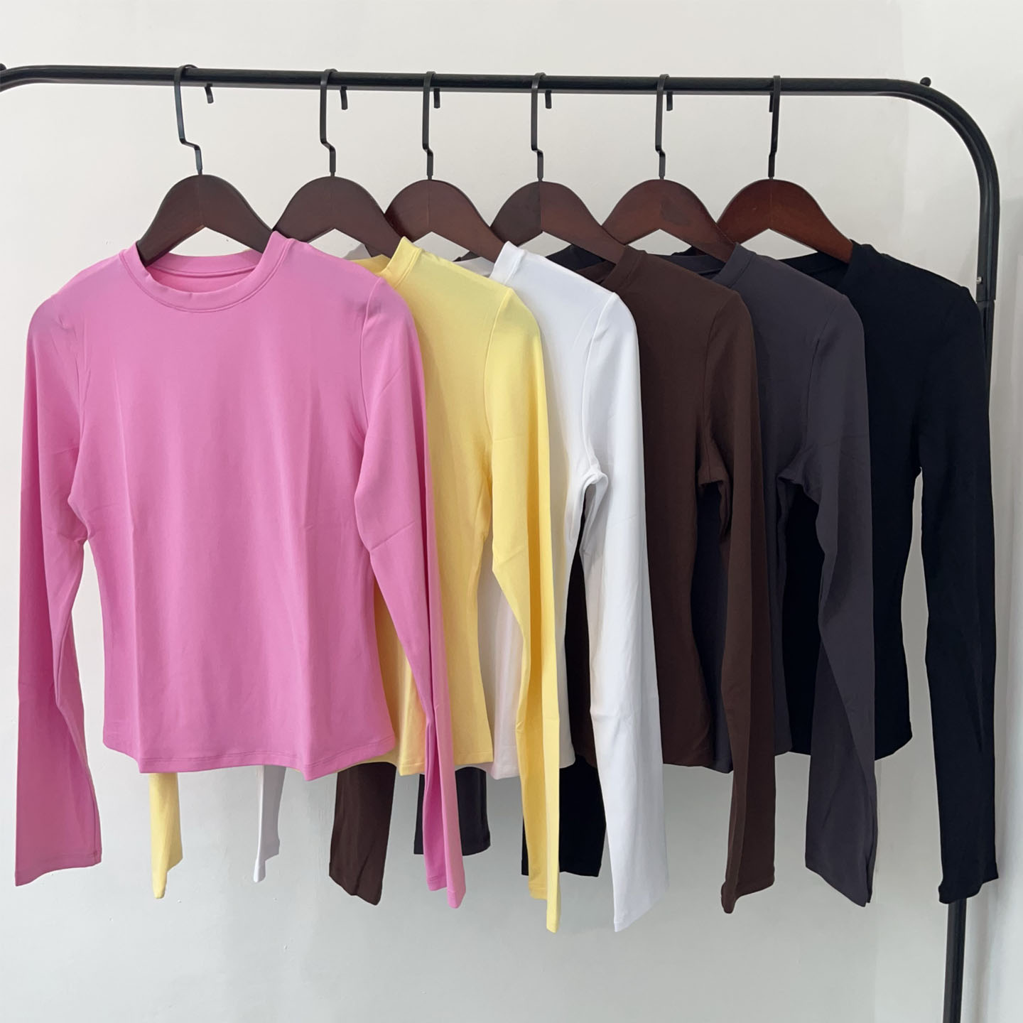 秋冬基础保暖亲肤高弹打底衫户外运动休闲滑雪圆领长袖T恤瑜伽服