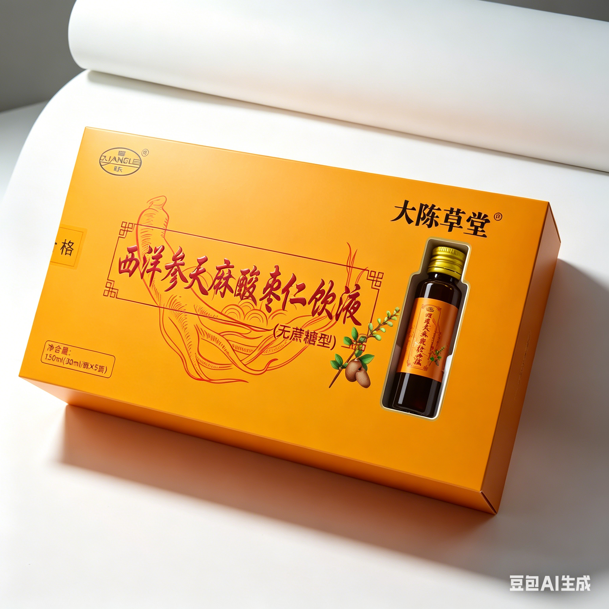 大陈草堂西洋参天麻酸枣仁液150ml礼盒装滋补养生