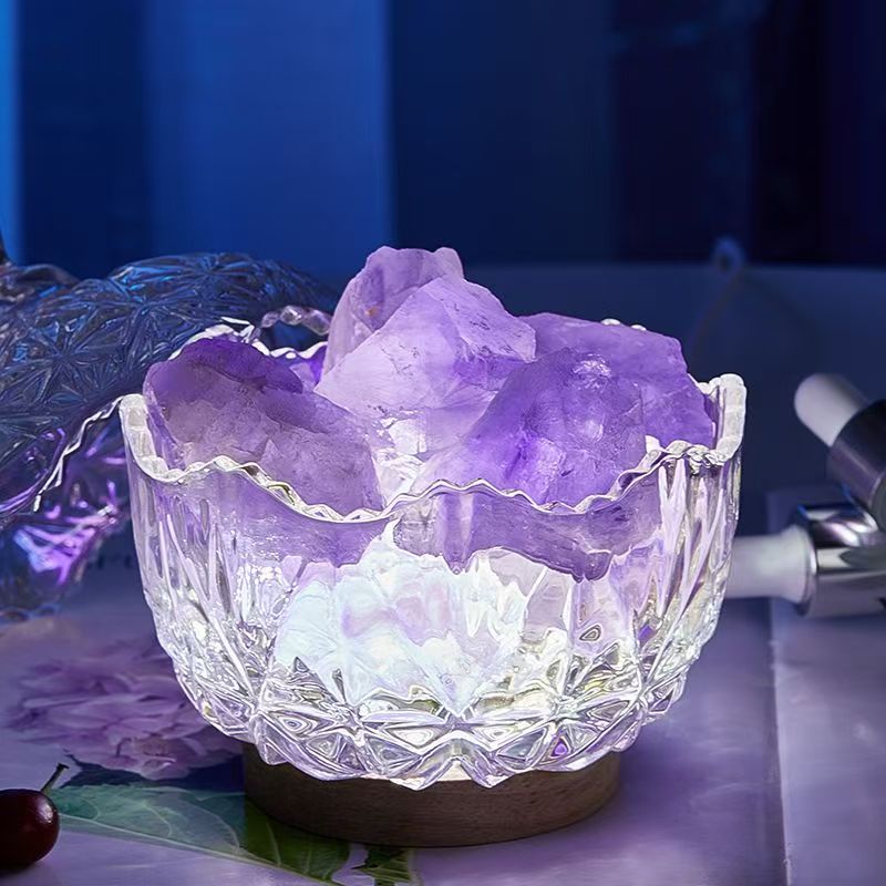 无火香薰水晶石储物罐卧室香氛精油留香礼物橙盐消磁净化居家摆件