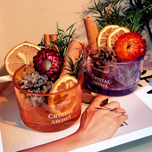 无火扩香水晶石创意玻璃香薰碗