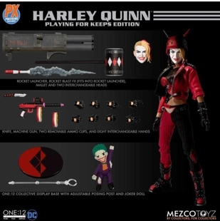 现货MEZCO蚂蚁1/12 DC px限定小丑女可动手办人偶模型