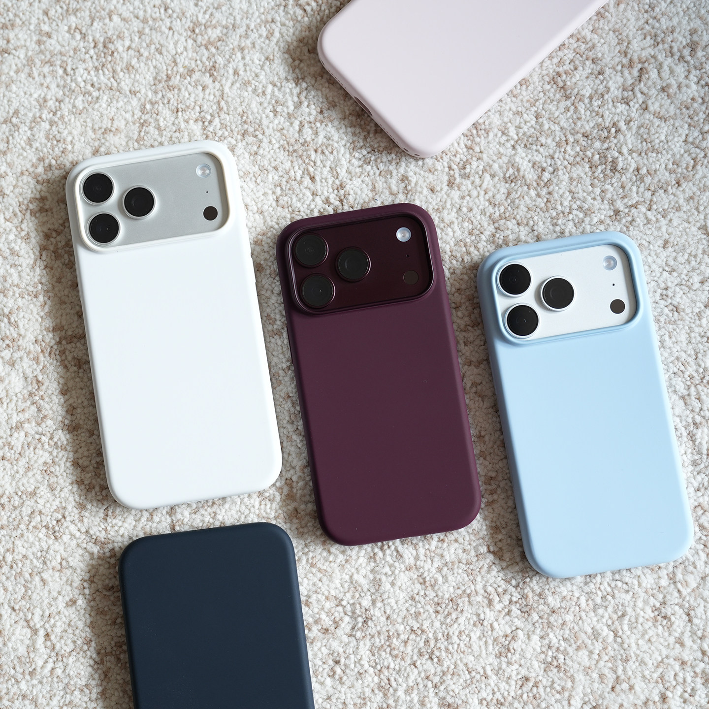 莱选｜全包液态硅胶手机壳防摔磁吸保护硬壳适用于iPhone18ProMax苹果17新款简约酒红色白色蓝色
