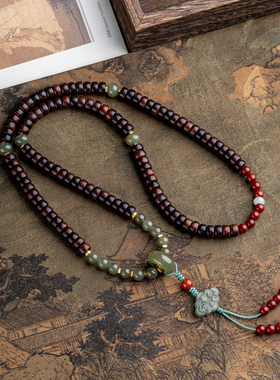 海南黄花梨4*7mm片珠多圈手串