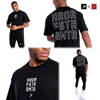 【BOXRAW】HRDR FSTR SMTR Oversized T-Shirt T恤 拳击 运动短袖