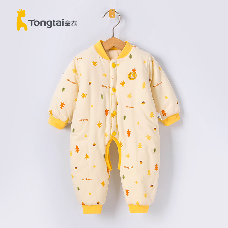 童泰婴儿冬季夹棉连体衣