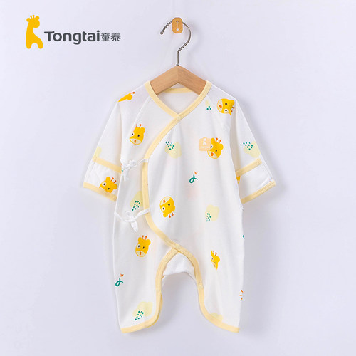 童泰新生儿系带和服纯棉蝴蝶哈衣
