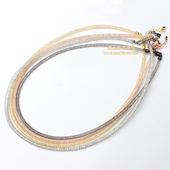 泰国佛牌链子碎钻软管链水晶挂链