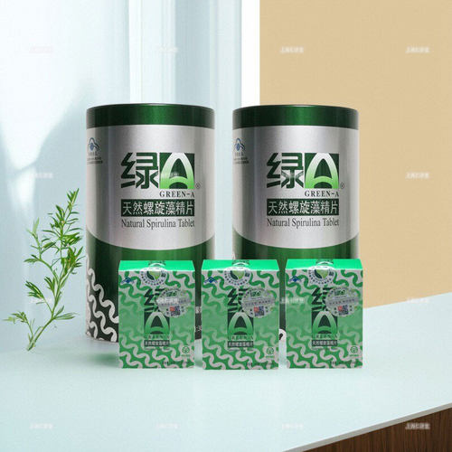 绿A天然螺旋藻精片0.5g*6片共600片官方正品云南丽江旗舰店同款 - 封面
