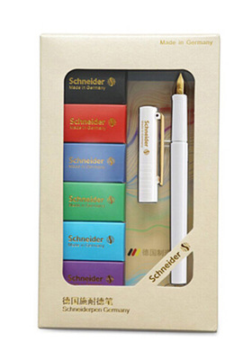 德国施耐德钢笔23K镀金笔尖金夹男女学生用成人练字EF尖BK406钢笔