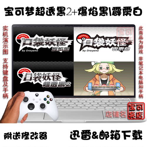 NDS宝可梦超透黑2+爆焰黑\霹雳白口袋妖怪PC电脑掌机单机游戏下载