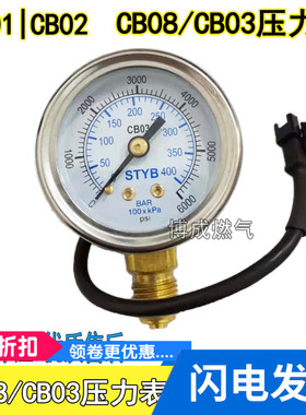 不锈钢压力表汽车天然气CNG燃气高压燃气CB01/02油改气08气量配件