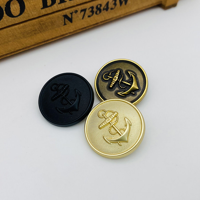 高档金属复古船锚外套上衣纽扣