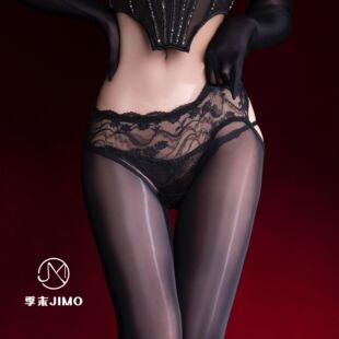 女士3D极光油光袜蝴蝶结铃铛性感一体开裆内裤连裤袜超薄丝袜油亮