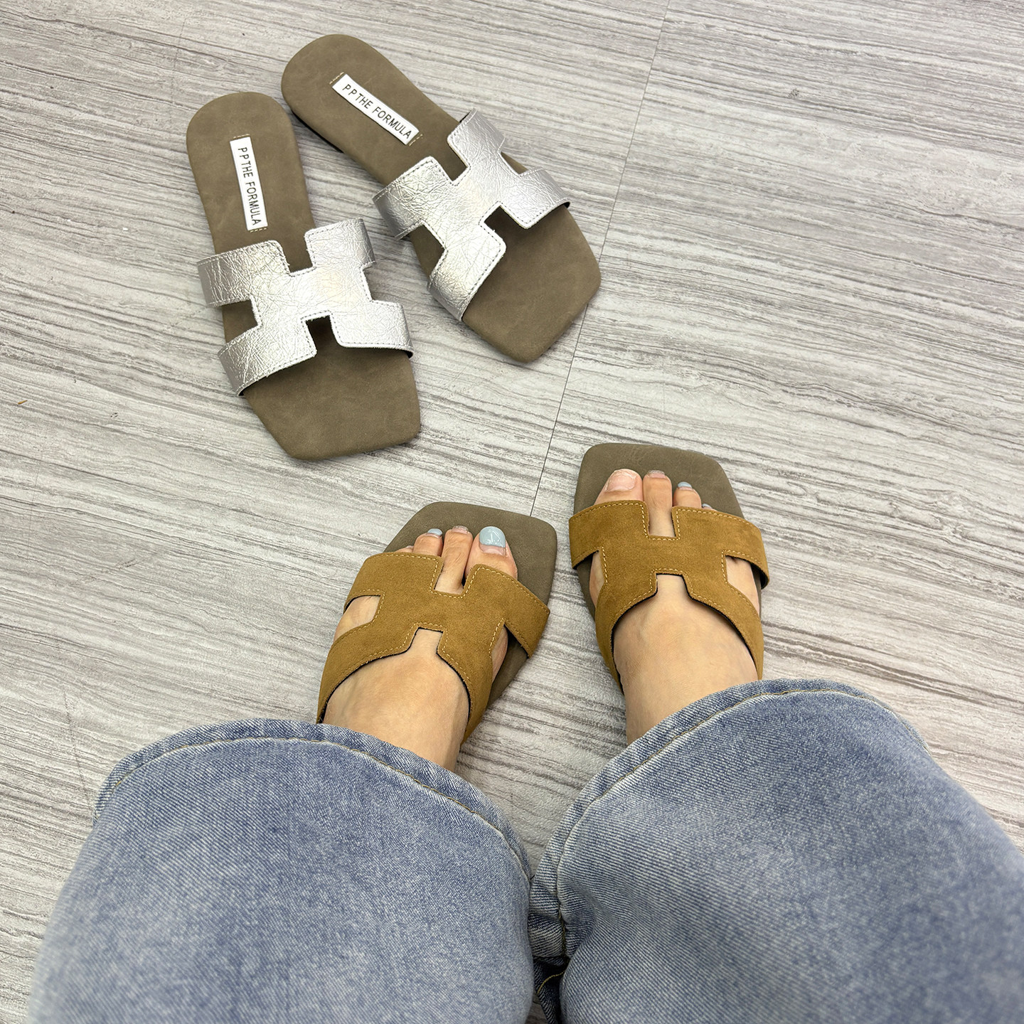 女夏防滑软底方头平跟一字拖