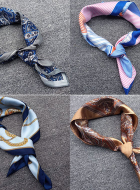 仿真丝巾 大方巾 头巾领巾绑包包蒙面防晒Z050502