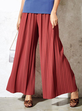 日单外贸百褶高腰九分阔腿裤宽松裙裤大码女凉爽Z050501三件包邮