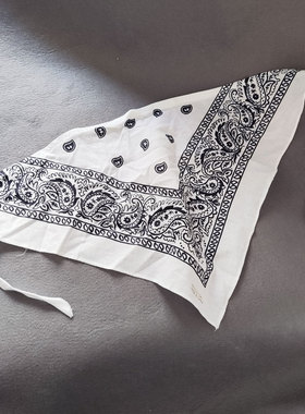 外贸纯棉三角巾吸汗头巾发带面巾领巾复古腰果 男女情侣Z050702