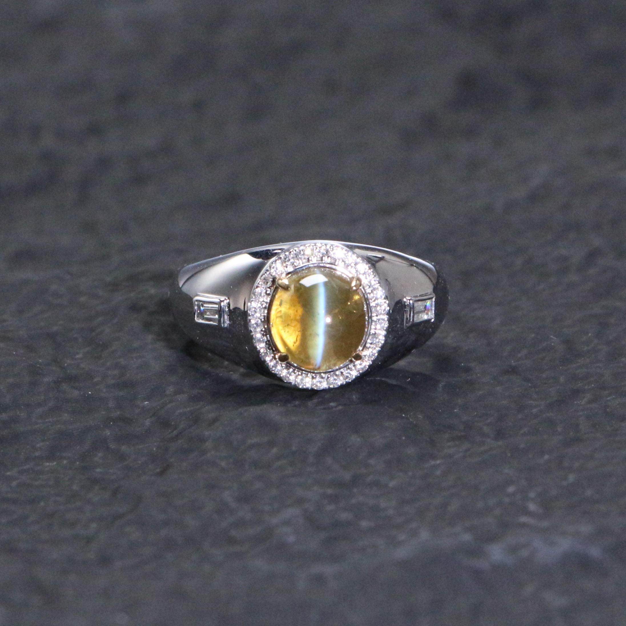 18K金钻石镶嵌3.68克拉天然金绿猫眼宝石戒指,珠宝/钻石/翡翠,手饰,淘宝优惠券,粉丝福利购,淘宝优惠卷