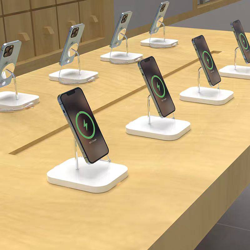 适用于用于Iphone苹果无线充电手机磁吸防盗报警器手机防盗展示架