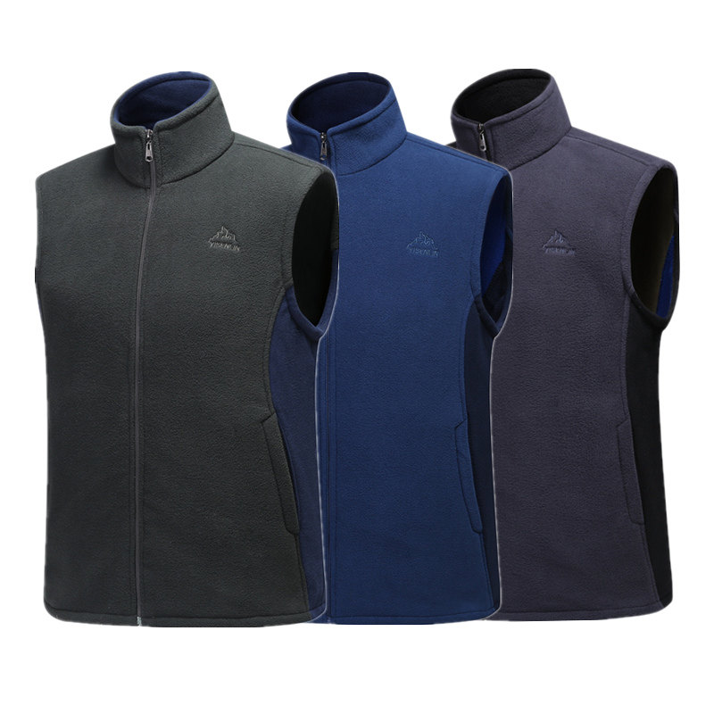 天天特价马甲男外套休闲运动中老年无袖抓绒保暖背心男士坎肩马夹