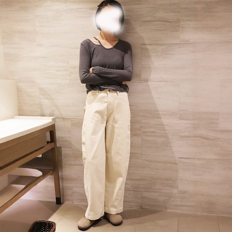 阔腿裤长裤奶白色显瘦春款