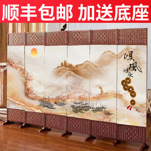屏风折叠移动隔断客厅简约现代