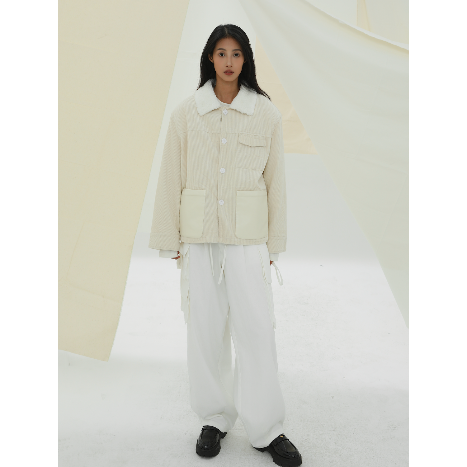 2024秋冬新款男士灯芯绒翻领夹克