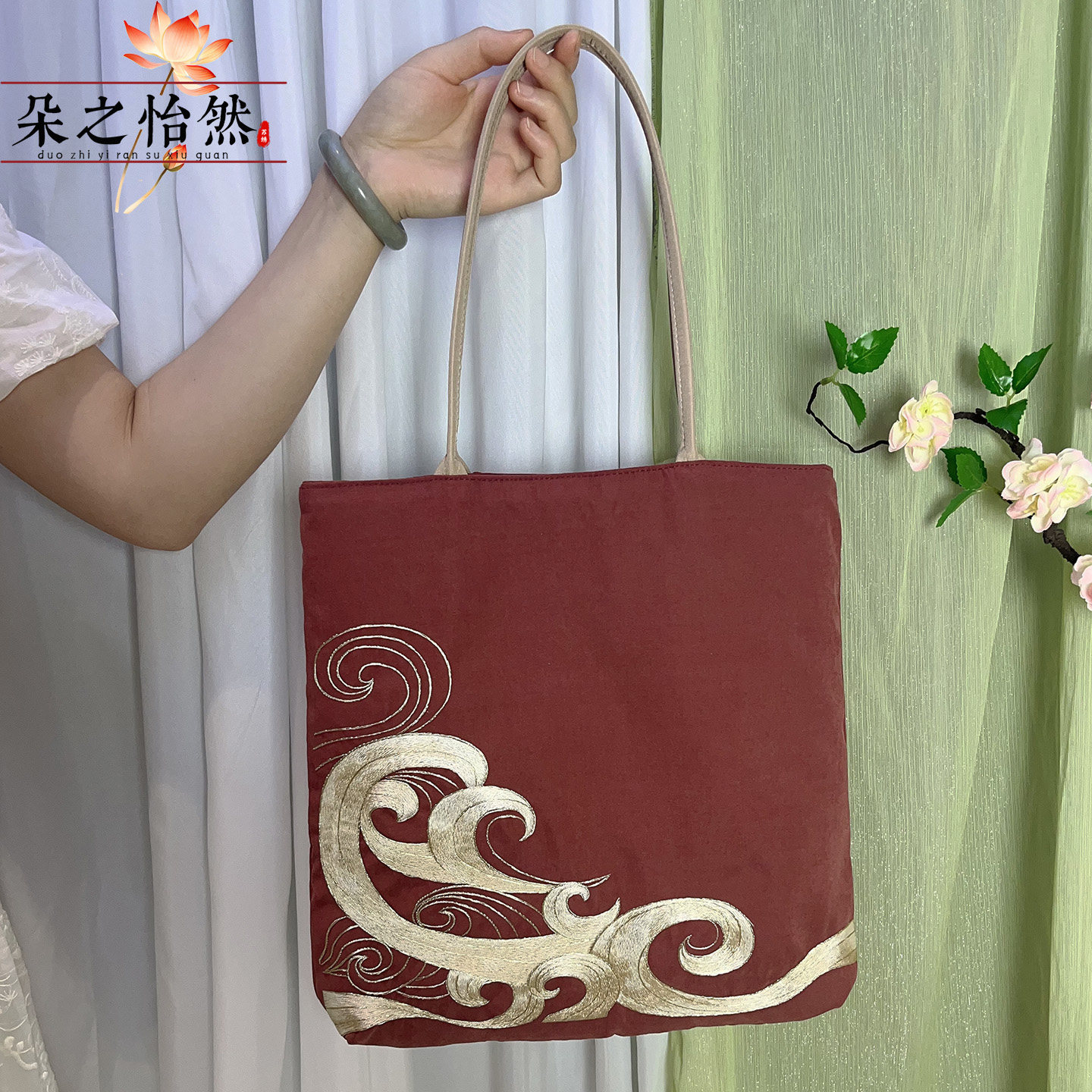 古风文艺刺绣包女士大容量休闲单肩包中国风精美绣花复古手提包袋