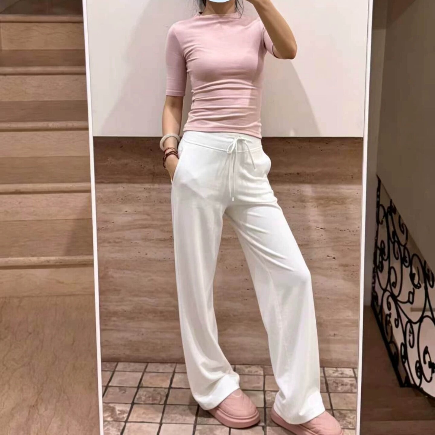 春夏薄款高腰显瘦阔腿瑜伽裤女