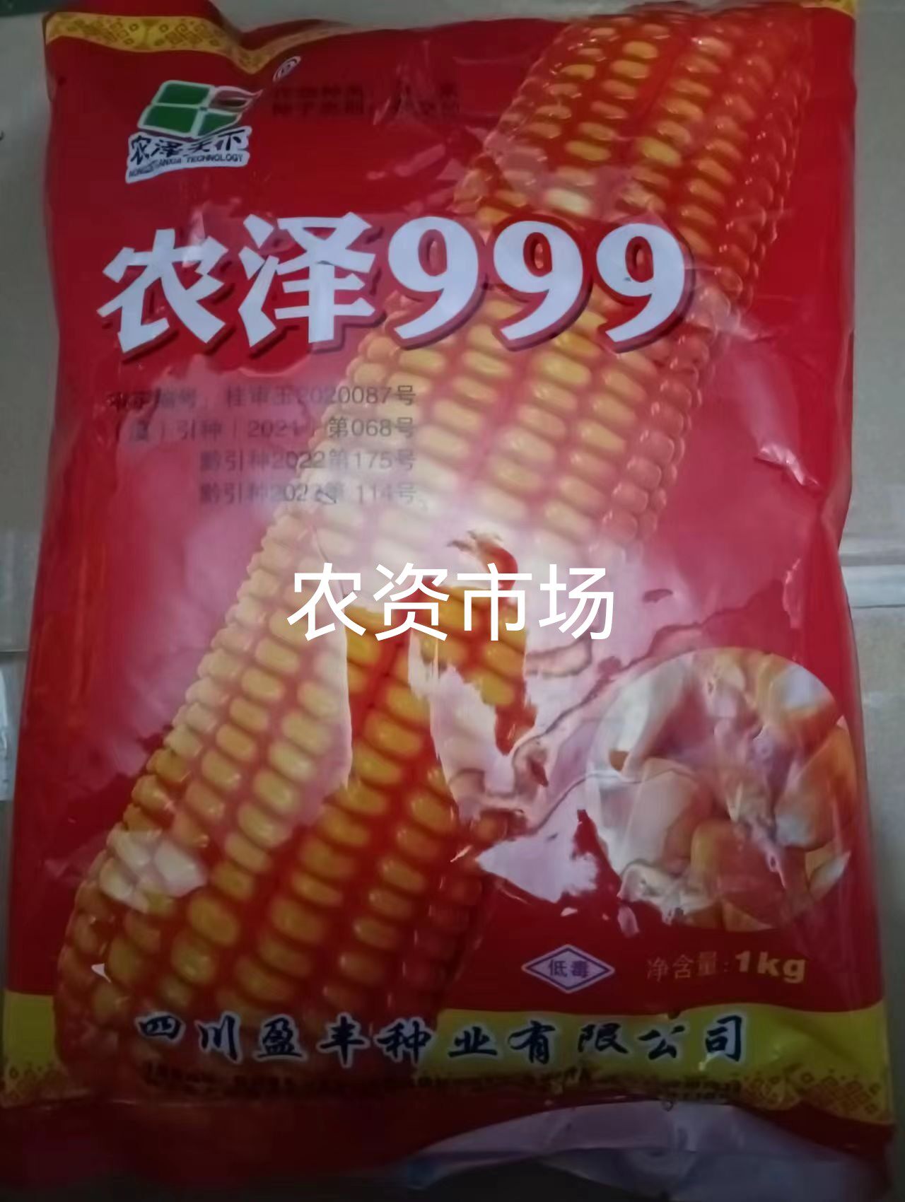 四川盈丰种业农泽999杂交饲料玉米种子 矮杆棒子大高产抗病能力强