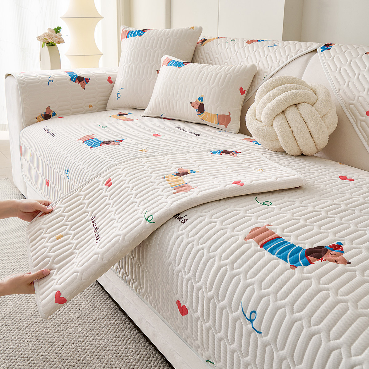 沙发垫2025新款夏季沙发垫防滑全包沙发盖布可爱高级感防猫抓坐垫