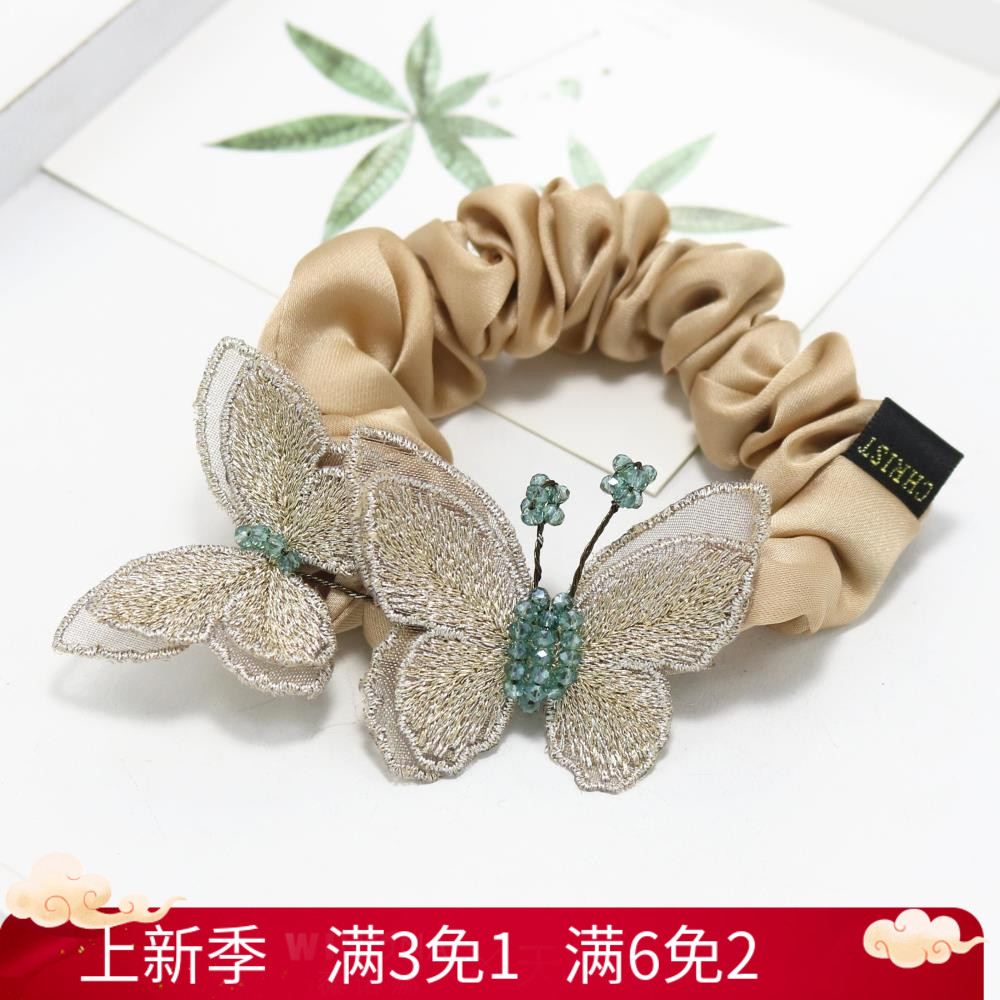 CHRIST/克丽斯汀新品 蕾丝蝴蝶发绳马尾发饰品头绳皮筋