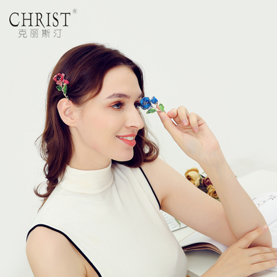 发饰金属花朵百搭简约边夹