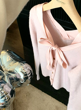 Lily Rosemary/ 玫瑰粉雾 嗲嗲进口纱羊驼毛贵气少女开衫