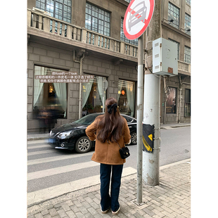 Lily Rosemary/ 韩女氛围 栗子扣皮毛一体大衣外套