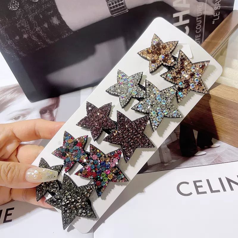 五角星发夹刘海夹婉缘发夹日韩