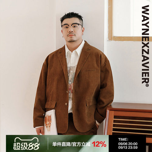 韦恩泽维尔西服休闲灯芯绒