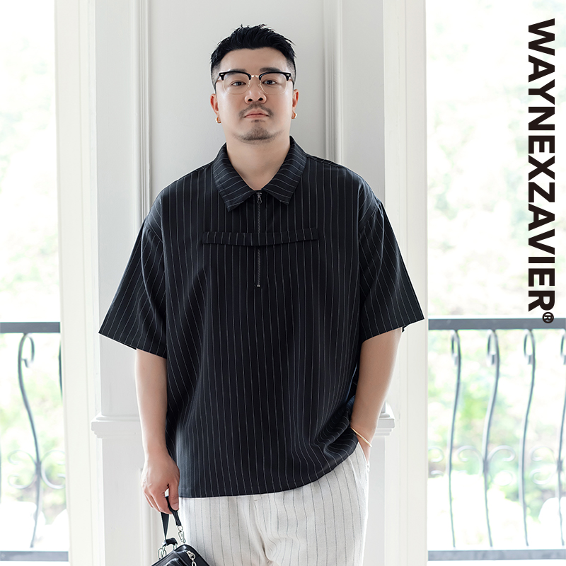 韋恩澤維爾夏季短袖休閑條紋POLO