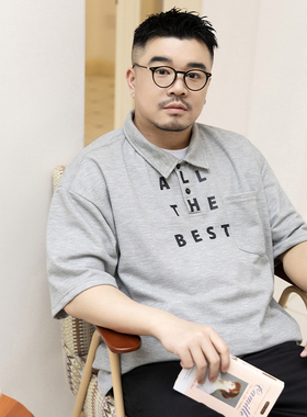 韦恩泽维尔大码休闲polo衫男宽松夏季轻商务透气翻领半袖上衣8701