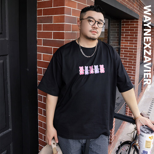 韦恩泽维尔短袖休闲大码印花T恤