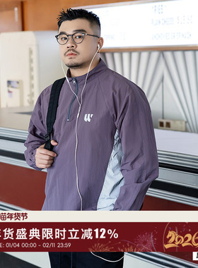 韦恩泽维尔加大宽松大码男秋小立领反光网布撞色拼接骑行POLO9331